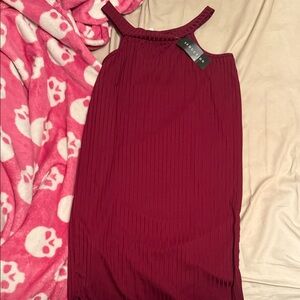 Maroon Sleeveless Dress